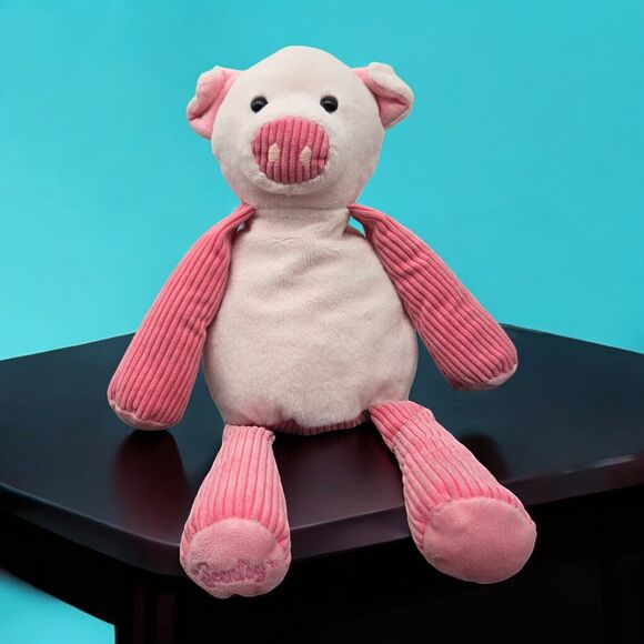 2010 Scentsy Buddy Pink Penny The Pig Empty Pouch Ribbed Corduroy Stuffed Plush - Picture 4 of 15